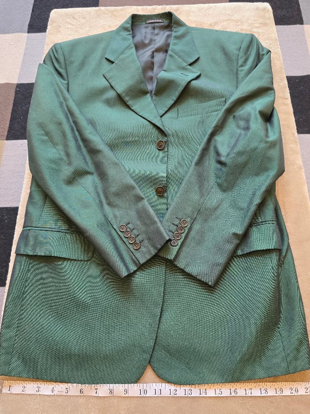 Vintage Gianfranco Ferré Studio Green Textured Blazer - Saks Fifth Ave 44/IT54